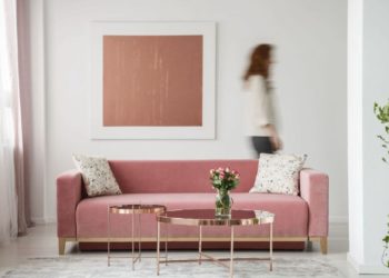 Розовое золото в интерьере